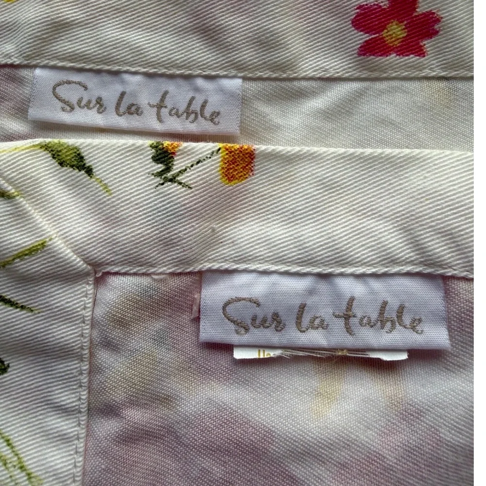 Sur la Table Set of 2 Napkins Floral Botanical 20x20 Garden Cottagecore